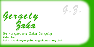 gergely zaka business card